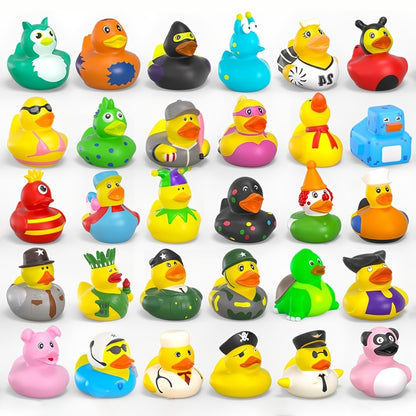 Rubber Duck Bath Toys - Assorted Mini Bulk Pack