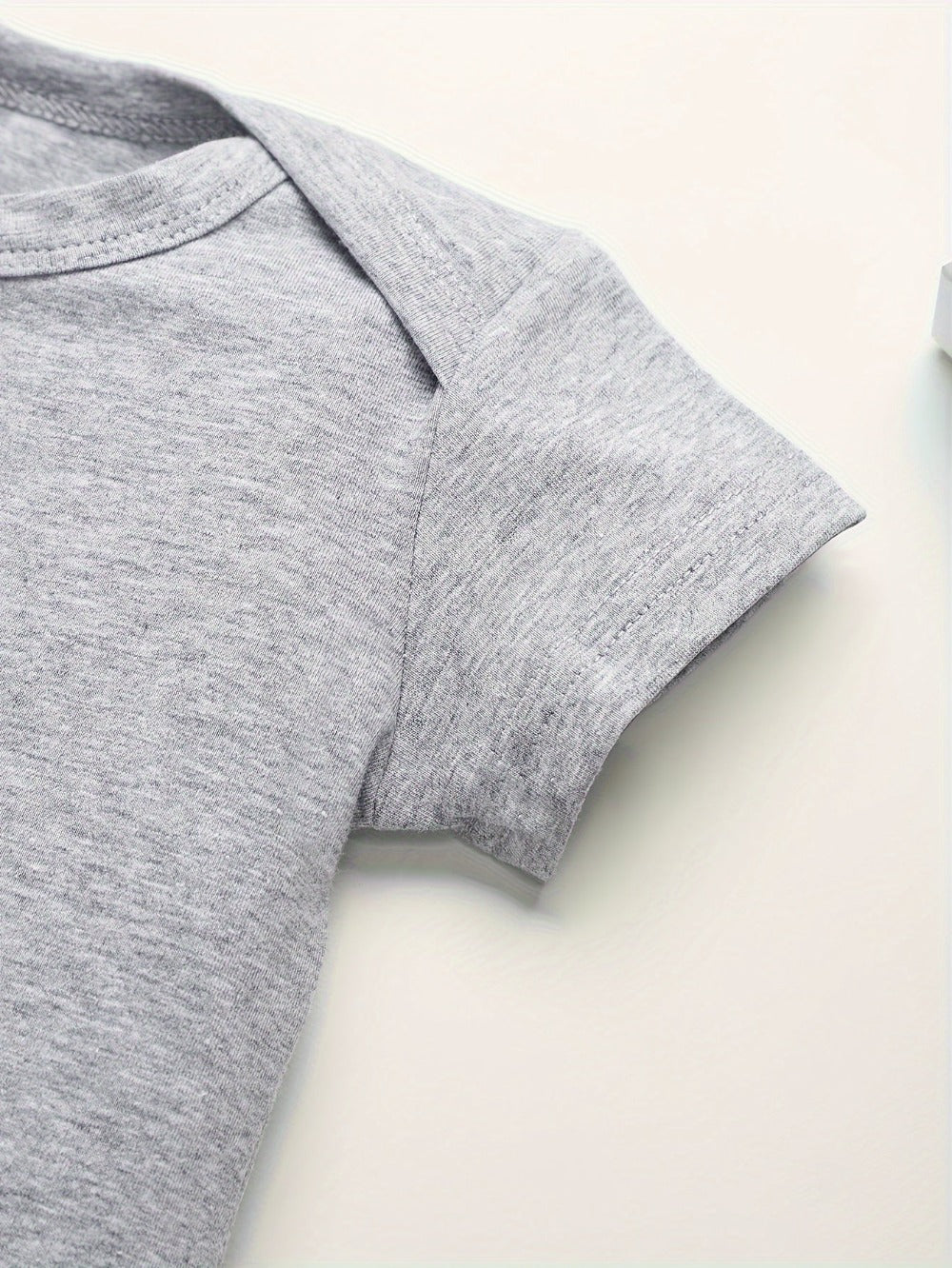 Baby Letter Print Cotton Bodysuit - Soft Crew Neck Onesie