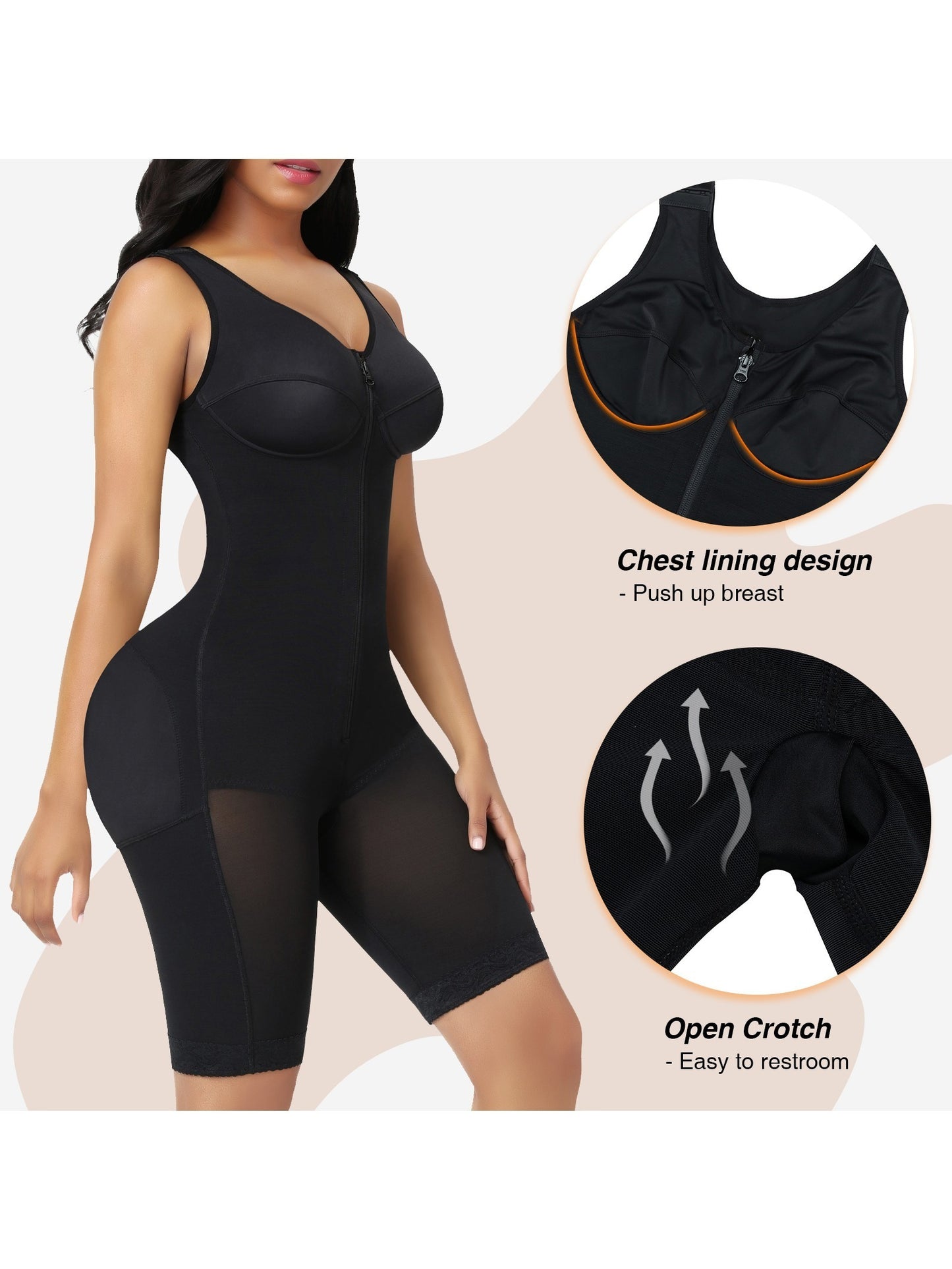 Tummy Control Body Shaper Compression Butt Lifter Shapewear