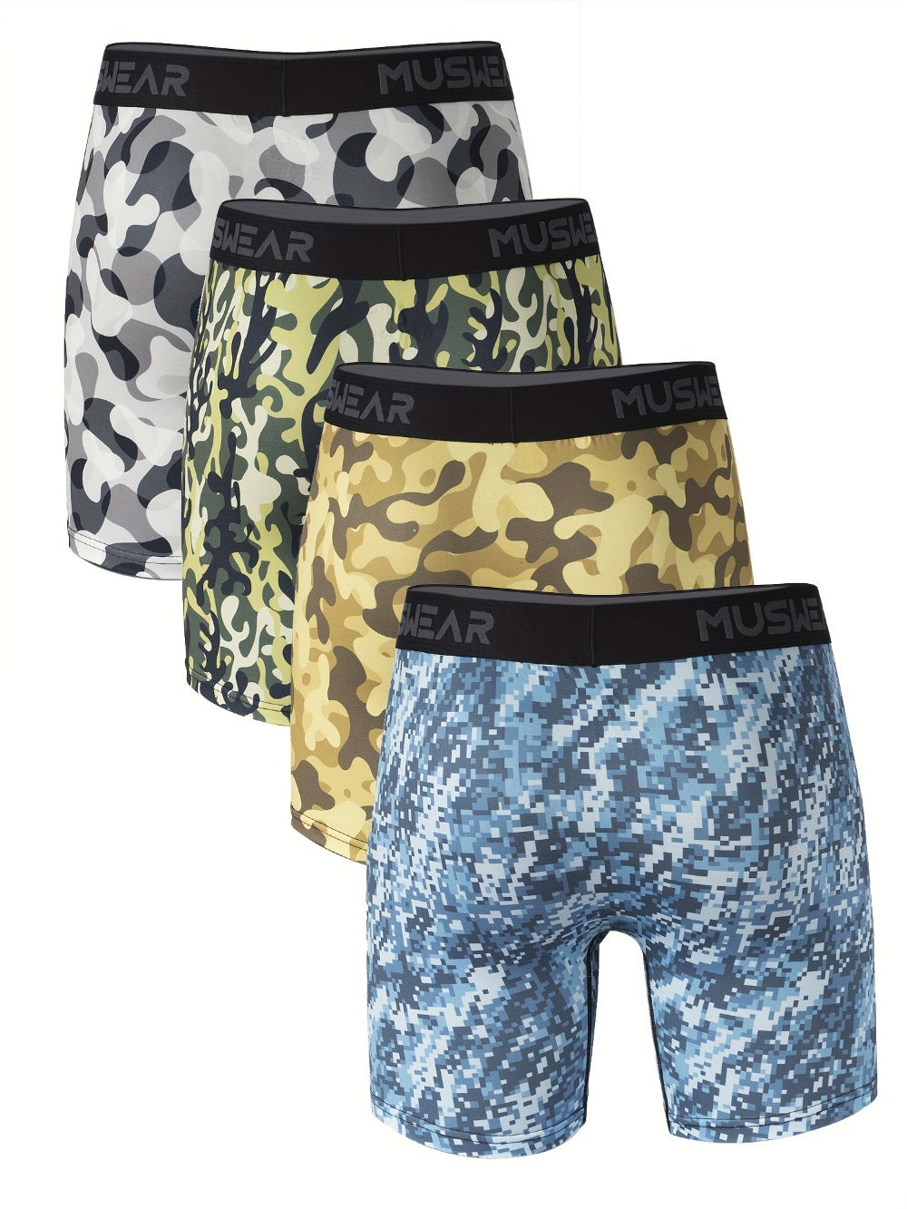 Men's Boxer Briefs - Moisture Wicking 4 Pack Modern