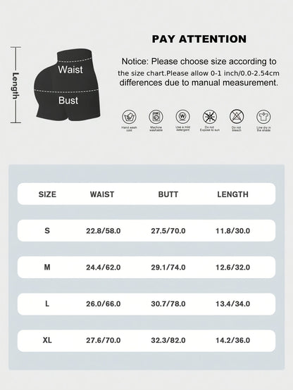 Women's 3PCS-Black Rice Powder Knit High-Waist Shorts - product view 17