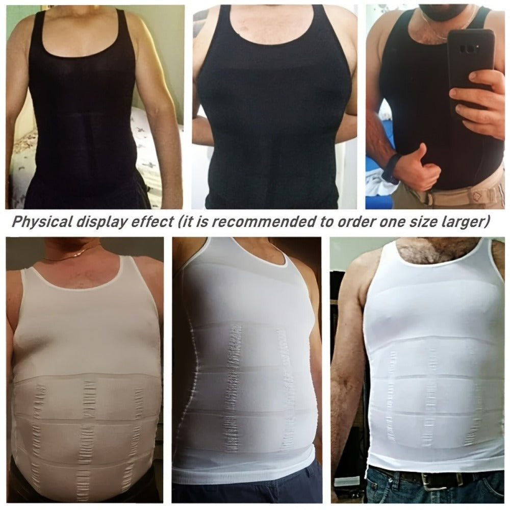 Men's Shapewear Set - Slimming Vest and Tummy Strap