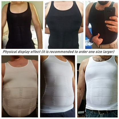 Men's Shapewear Set - Slimming Vest and Tummy Strap