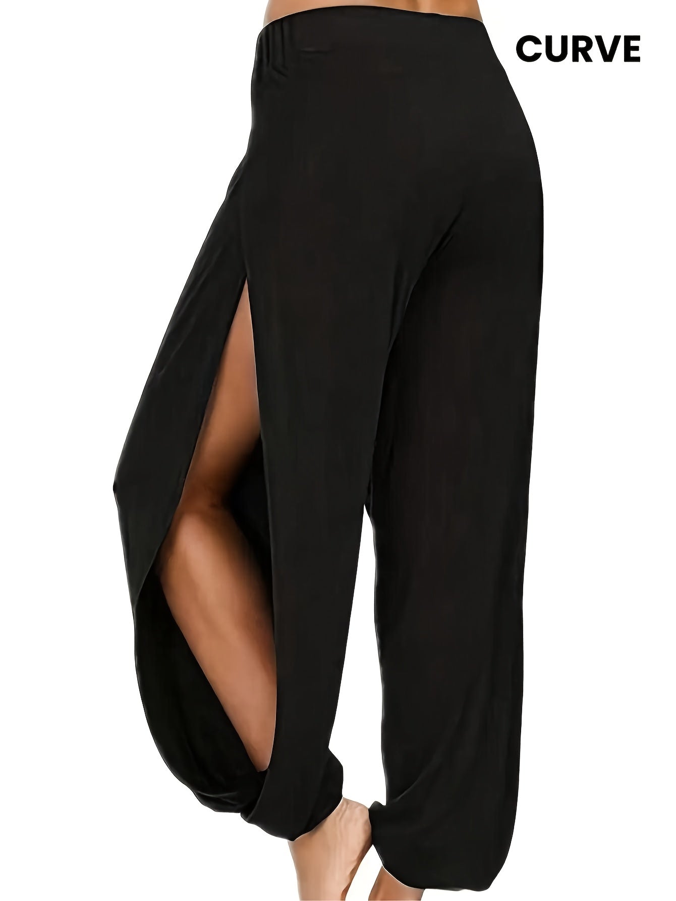 Introducing a New 4pcs Women'S Set Available in Four Distinct Colors. These High-Waisted, Elastic Bootcut Pants Feature a Stylish High-Split Design, Making Them Perfect for Spring, Summer, And Fall. They Are Breathable, Comfortable