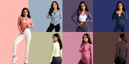Women'S Peach-Print Quick-Dry Sports Top - Ultra-Lightweight Fitness Jacket& Yoga Top With Full-Zip Design - Perfect For Running, The Gym, And Yoga