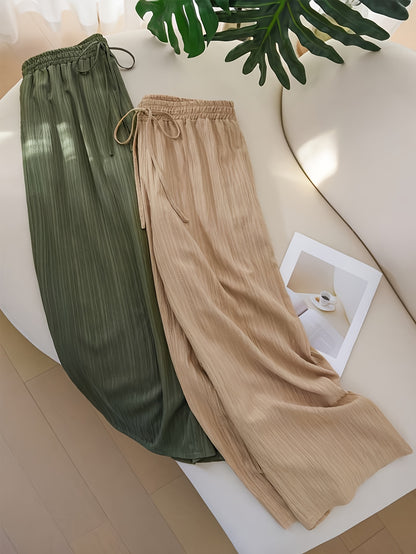 Women's 2pack Black + White Pleated Wide-Leg Pants - product view 19
