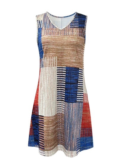 New Spring And Summer Fashion Vintage Sleeveless Dress