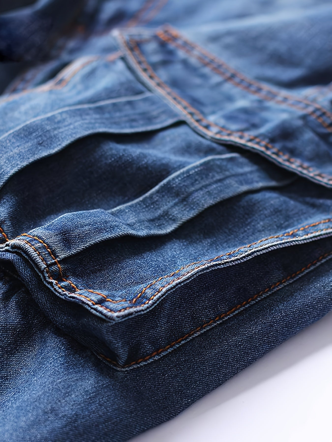 Men'S Loose Fit Multi- Work Outdoor Casual Denim Cargo Shorts