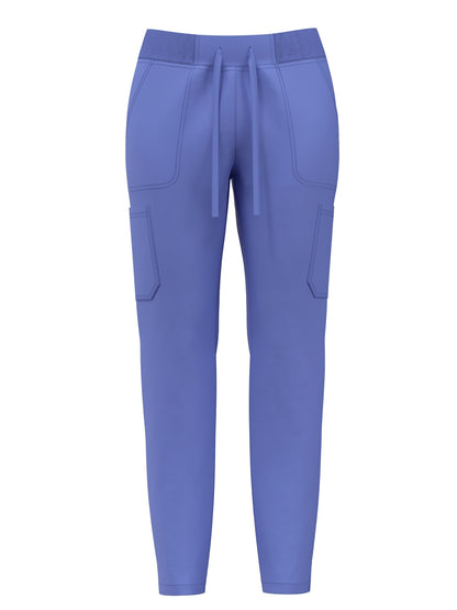Women's Scrub Pants Set, Elastic Breathable Polyester Spandex Blend, V-Neck Short Sleeve with Pocket, Solid Color, for Work