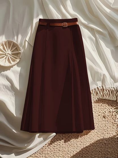 Women's Ivory White Polyester Slim-Fit Skirt - product view 2