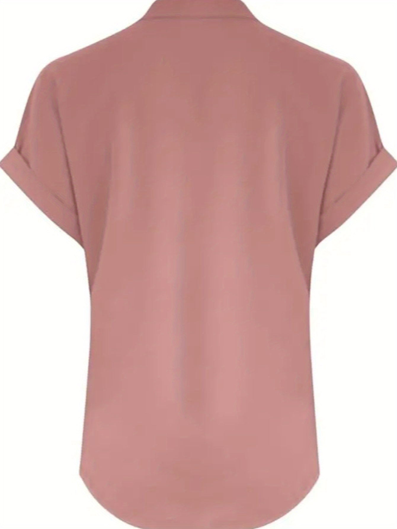 ZOELNIC Women's V-Neck Button-Front Placket T-Shirts - Short Sleeve Casual Summer Tops, Breathable Daily Wear Shirts Suitable for Spring/Summer, Solid Color Casual Wear, Machine Washable (No)