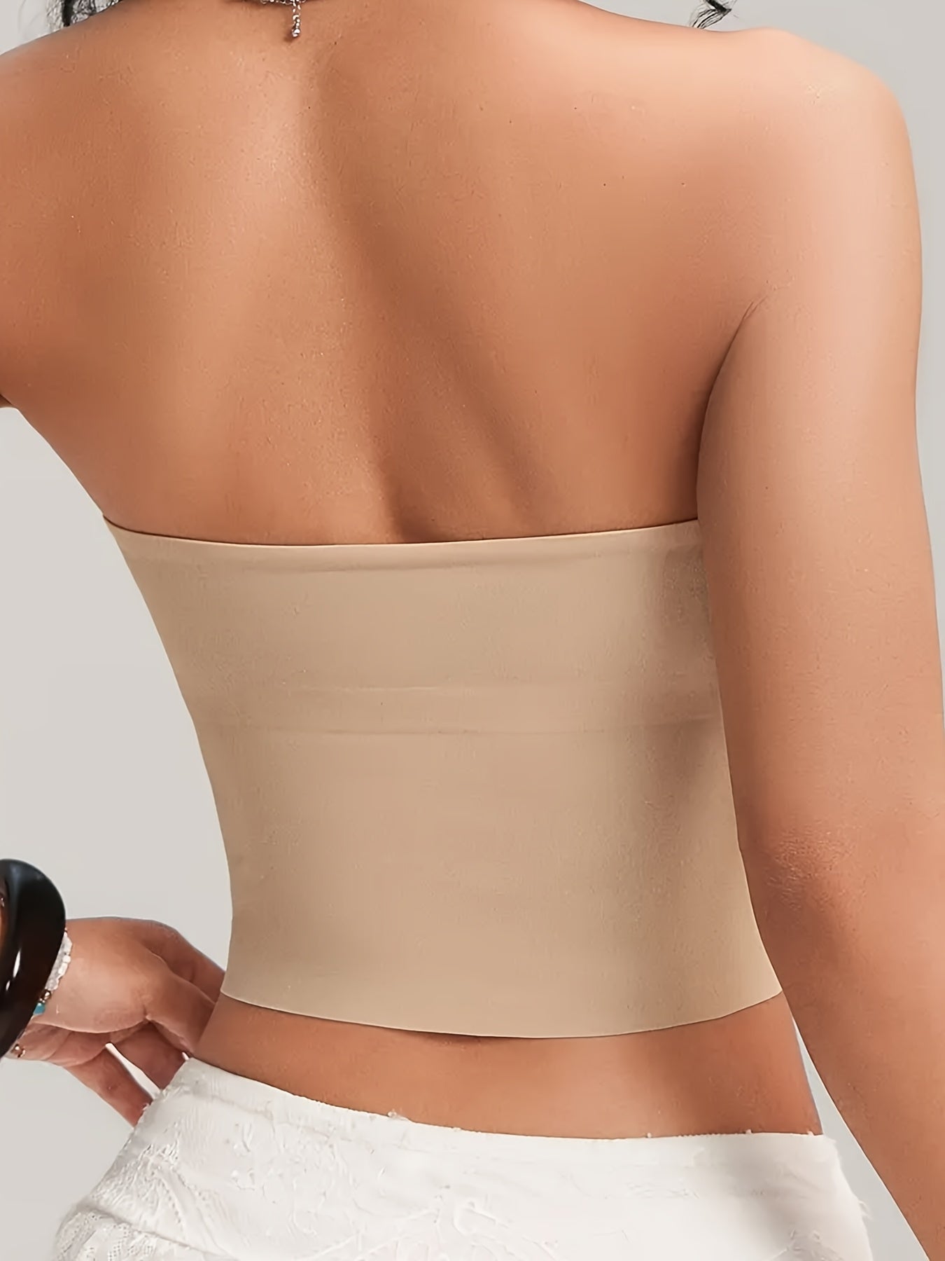 1pc of Esselegance Strapless Seamless Bandeau Tube Bra - Designed Without Wires, Featuring a Non-Slip Design, High Stretch, And Breathable Material, Perfect for Backless Dresses And Everyday Comfort