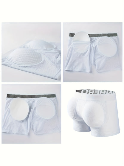 New Men'S Boxers Featuring Butt Pads, Made from Breathable Mesh, Designed for Comfort And Elasticity, Perfect for Lounging at for home
