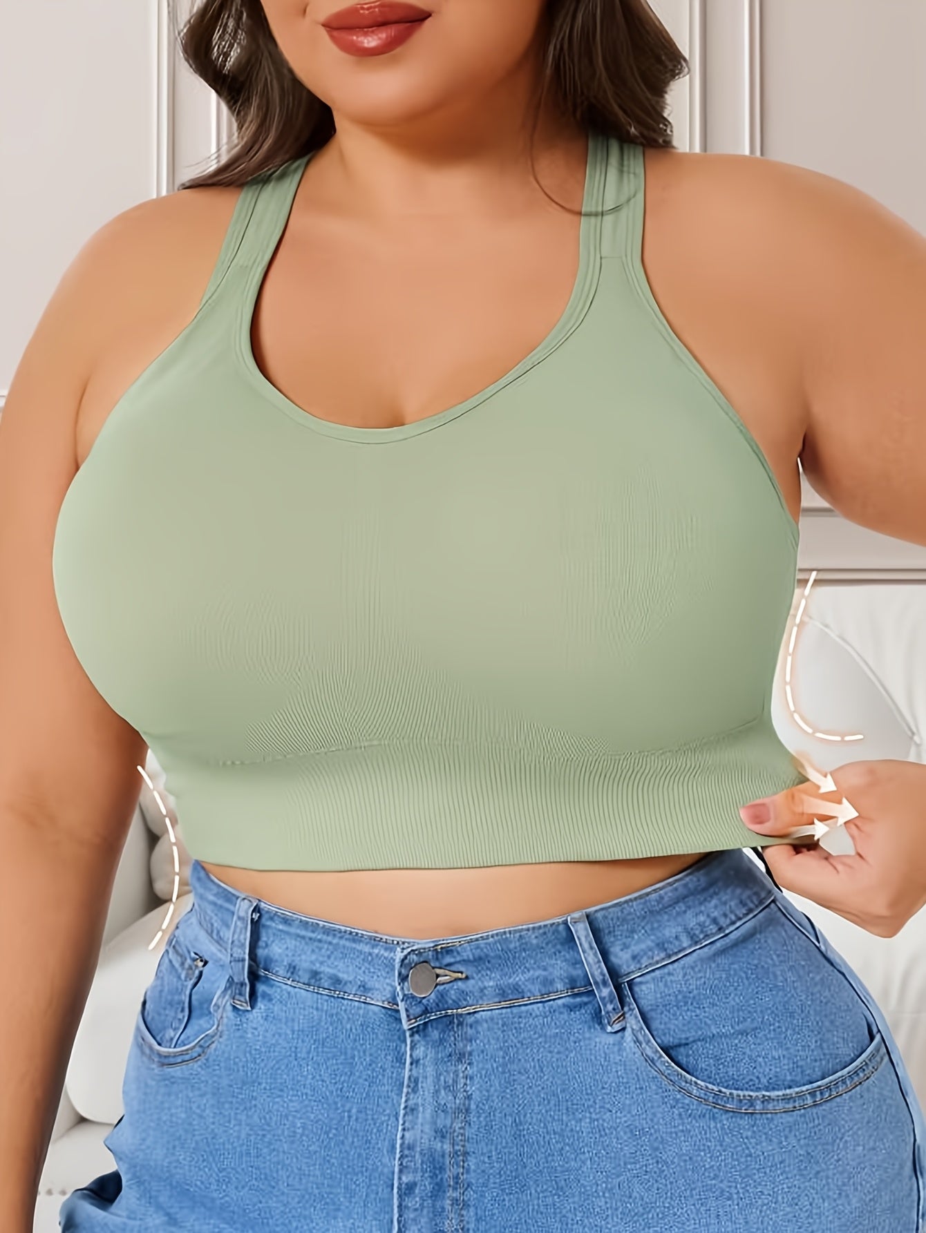 2pcs Women's Solid Color Sports Yoga Comfortable Push-up Bras - Underwear Suitable for Yoga And Exercise