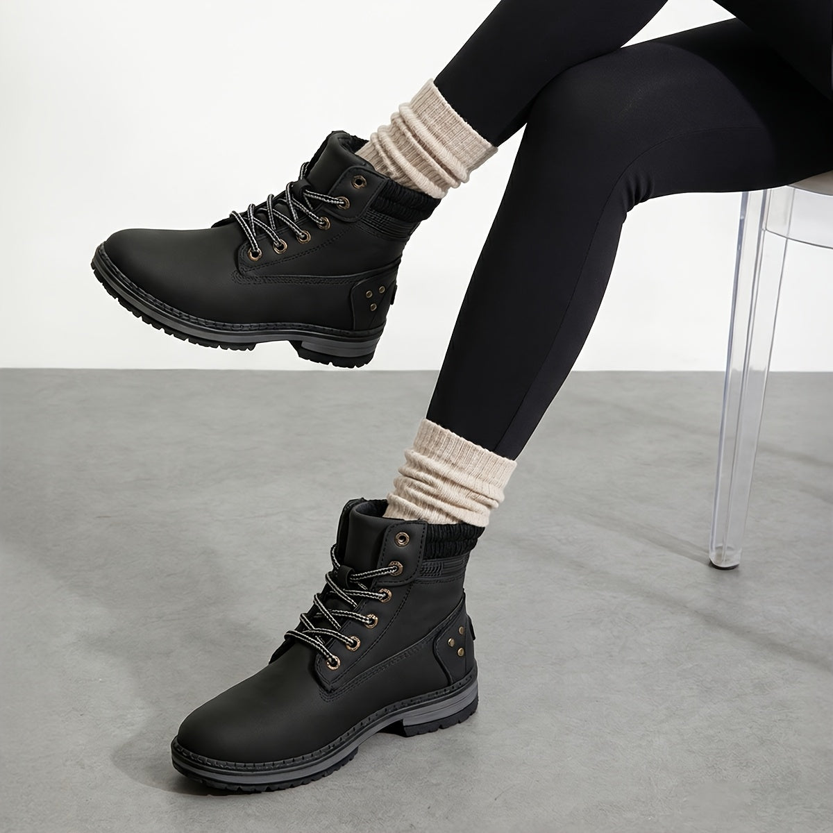 Women's High Quality Hiking Ankle Boots, Non-slip Wear-resistant, Women Shoes