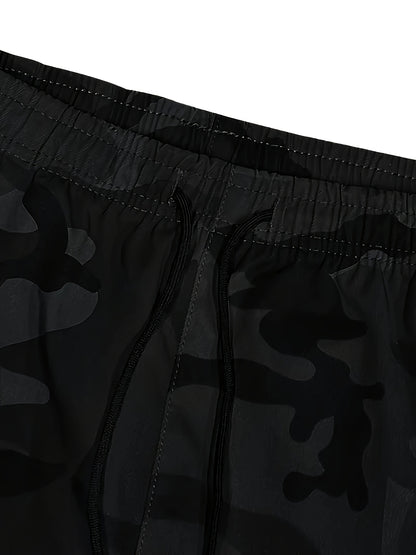 [Father'S Day Gift Choice] 3pcs Camo Cargo Shorts for Men, Knee-Length Shorts with Flap Pockets And for Hiking, Hunting, Fishing, Work Shorts for All Outdoors Activities