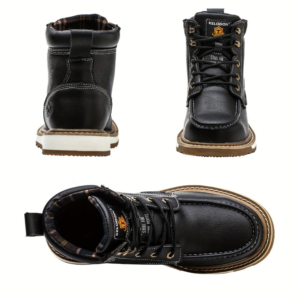Men's Work & Safety Boots - Steel Toe Protection & Non-Slip Sole 732389