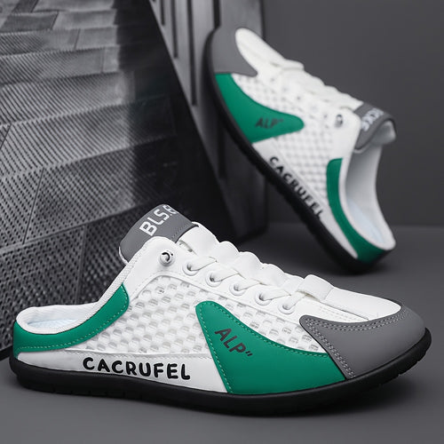 Men'S Skateboarding Shoes Lightweight Breathable Slip-On Sneakers with Lace -Like Detailing, Casual Sneakers for Outdoor Travel, Walking, Summer - Father'S Day Gift Ldea. Skate Shoes, Leisure Footwear, Stylish Laceup Look, Comfortable Lining