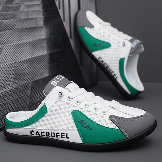 Men'S Skateboarding Shoes Lightweight Breathable Slip-On Sneakers with Lace -Like Detailing, Casual Sneakers for Outdoor Travel, Walking, Summer - Father'S Day Gift Ldea. Skate Shoes, Leisure Footwear, Stylish Laceup Look, Comfortable Lining