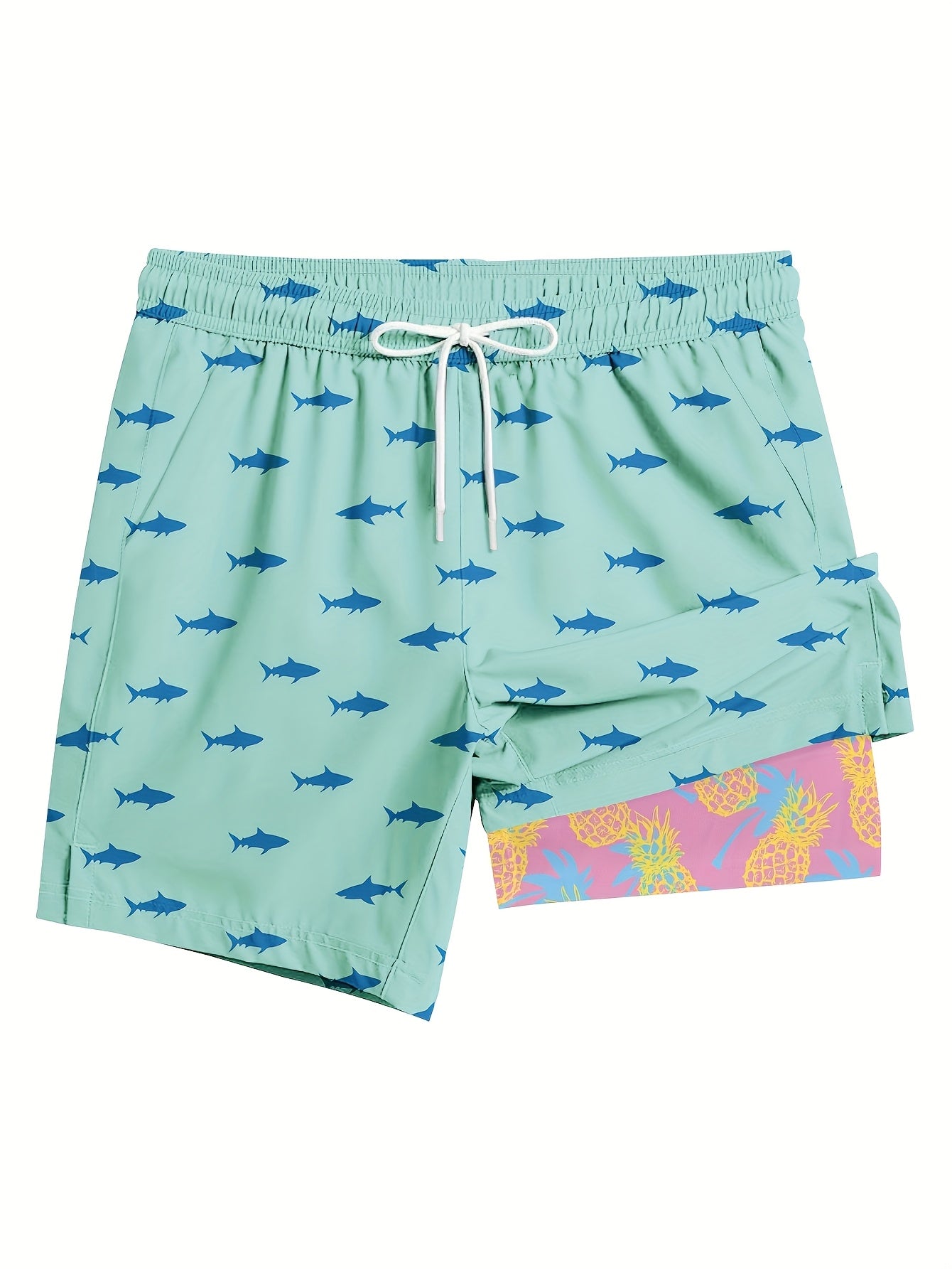Keevoom Men'S Swim Trunks Quick-Dry 2-in-1 Built-in Liner With Belt Loop Pocketed Compression Liner Shorts Lightweight Surf Shorts Ideal For Swimming, Beach Vacations, Gym Use