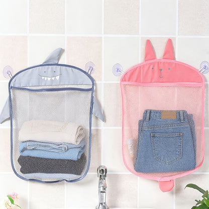 2 Mesh Bath Storage Bags, Bathtub Storage Racks And Bathroom Storage Bags, Bath Storage Mesh Bag Pockets, Waterproof And Draining with Suction Cup Hanging Bags, Compatible with Bath Storage