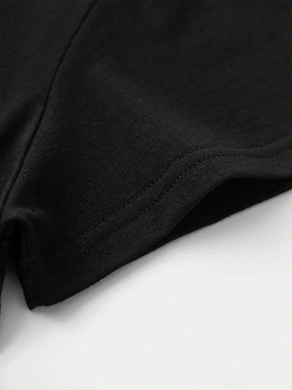 Women's Textured Blouse - Crew Neck Short Sleeve