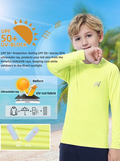 2pcs/Set Boys And Teenagers Round Neck Suit Quick Dry Fishing Running Swimming Polyester Clothes Two-Piece Basic Style Boys Clothes for Summer Outdoor Activities, for Outdoor