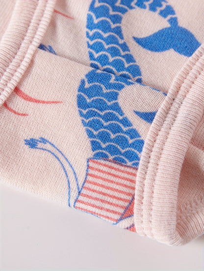 [Random]Randomly Send 12pcs Of Comfortable And Breathable Underwear for Girls with Pattern Elements Like Mermaid, Fox, Zebra, Kitten, Balloon, Castle, Insect, Flower, Pegasus, Etc.