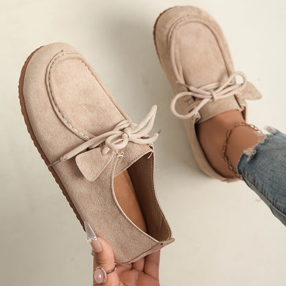 [Lace-Up Casual Shoes] Retro Lace-Up Casual Shoes for Women With Soft Soles, Comfortable for Daily Commuting, Versatile Spring And Autumn Single Shoes, Easy to Wear Without Tiring Feet, Women Shoes
