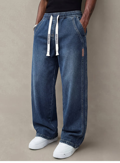 Men'S Jeans Summer Thin Loose Straight Leg Men'S Pants Trendy Brand Casual Simple Versatile Long Pants Men