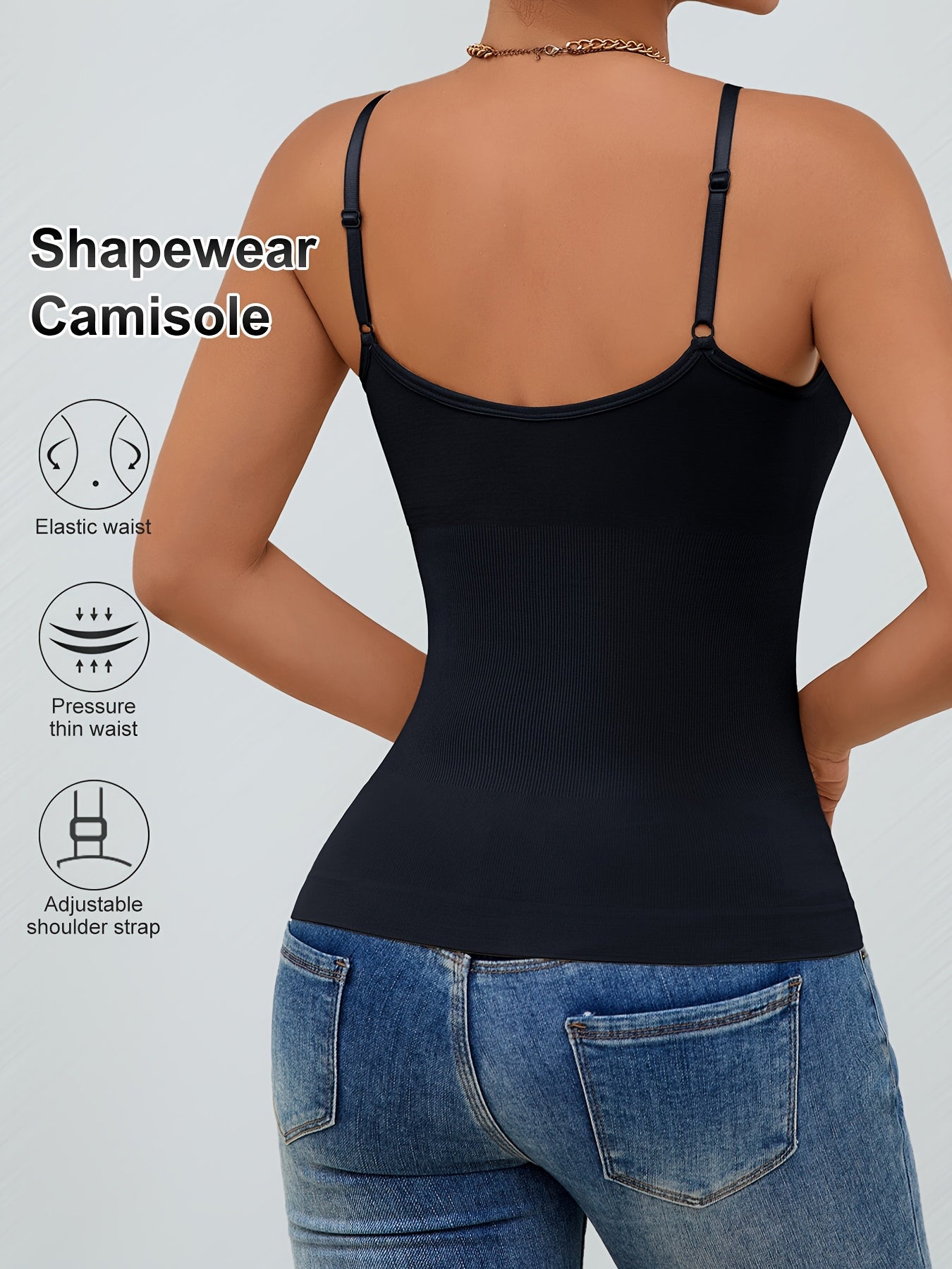 2pcs Women'S Waist Cinching Tank Top, Tight Fitting Waist Cinching Body Shaping Sleeveless Top With Adjustable Shoulder Straps, Body Shaping Tank Top