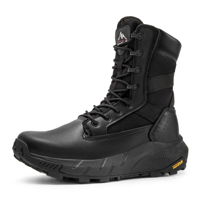 Men's Breathable Zipper Work Boots Side Lightweight Hiking Motorcycle Boots