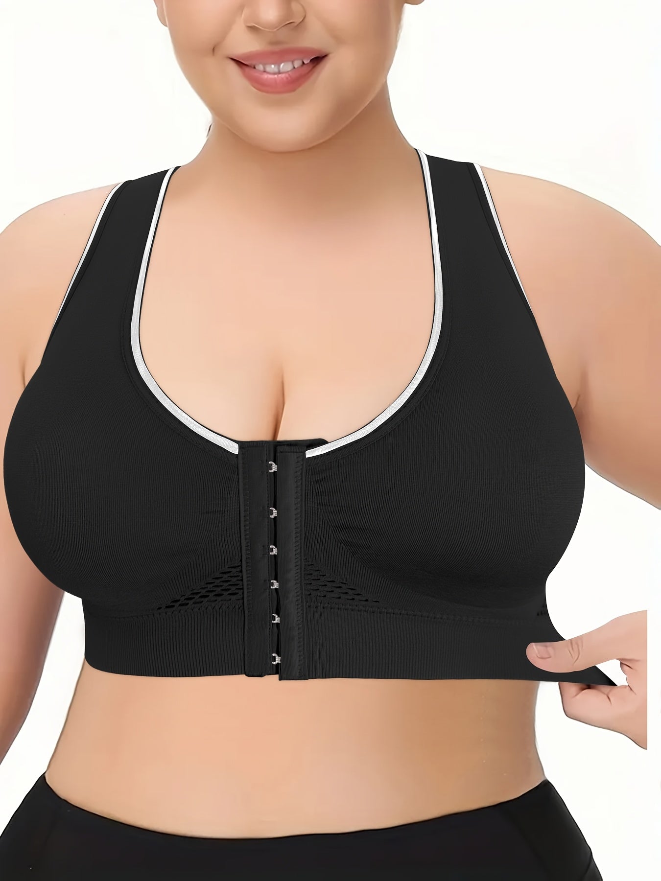 Set of 3 Women'S Sexy Bras Designed to Lift And Support, Featuring a Front Closure And a Hollow Back Design, Made from Comfortable And Breathable Fabric