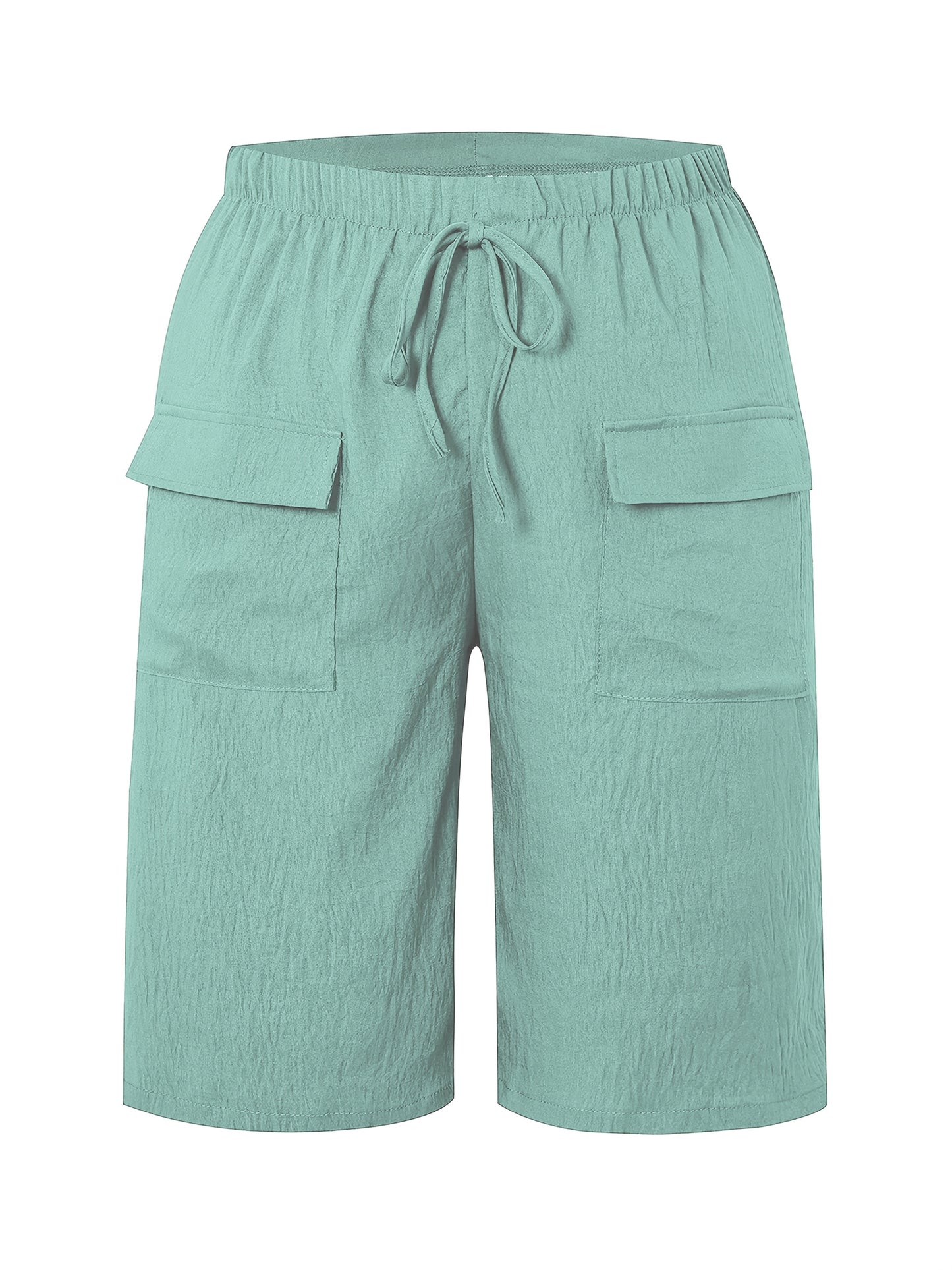3pcs/Set - Labelled Women'S Shorts - Casual Beach Pants - With Pockets Featuring Multiple Pockets, Adjustable Drawstring Waistband And Machine-washable Fabric, Perfect For Summer Casual Wear