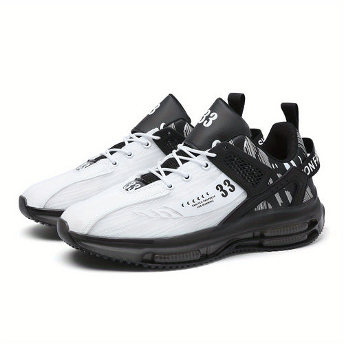 Men'S Trendy Lace-Up Sneakers, Comfy Non-Slip Casual Soft Sole, Air Cushion Shoes for Men'S Outdoor Activities