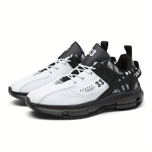 Men'S Trendy Lace-Up Sneakers, Comfy Non-Slip Casual Soft Sole, Air Cushion Shoes for Men'S Outdoor Activities
