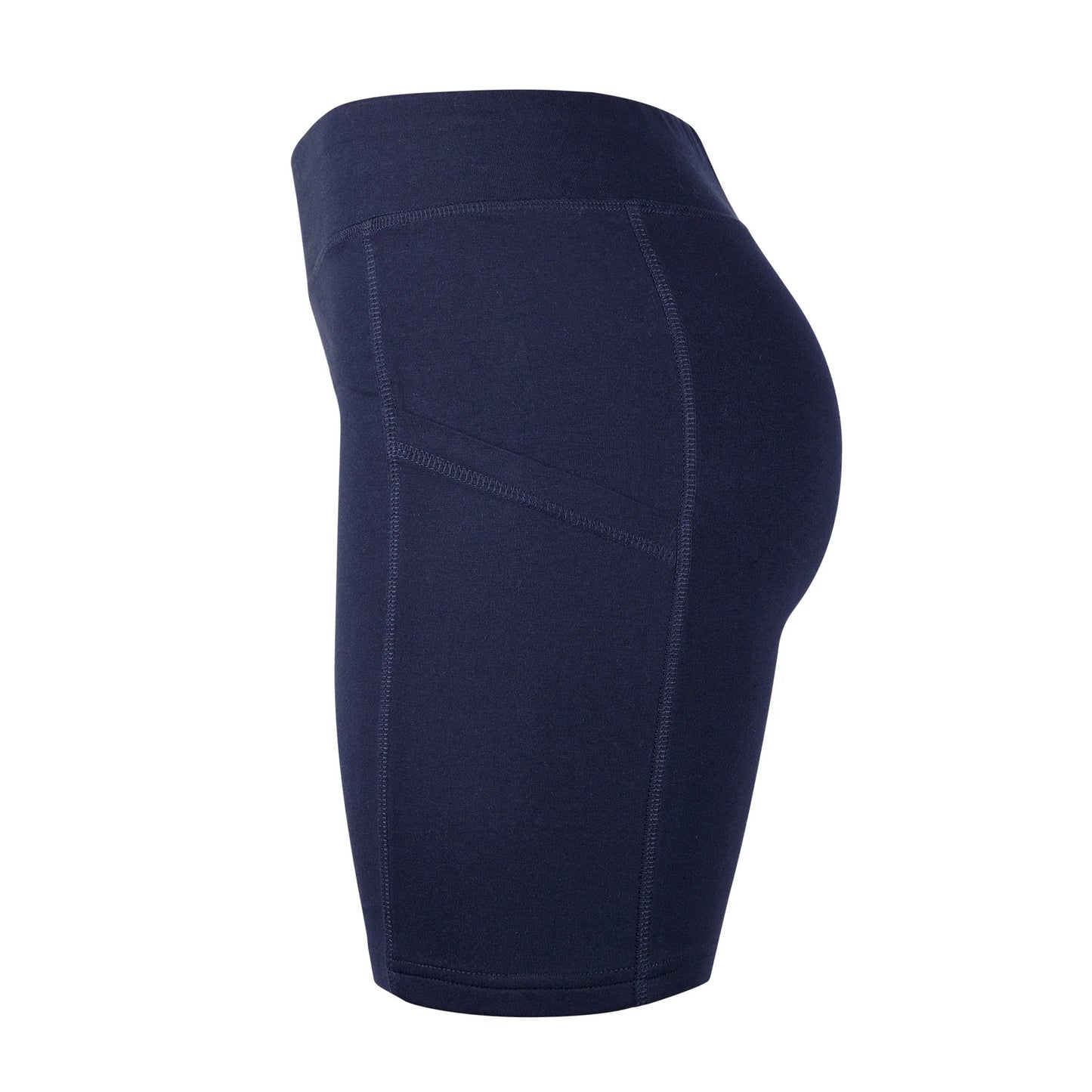 LADIES COTTON 15 INCH OUTSEAM SHORTS WITH POCKETS