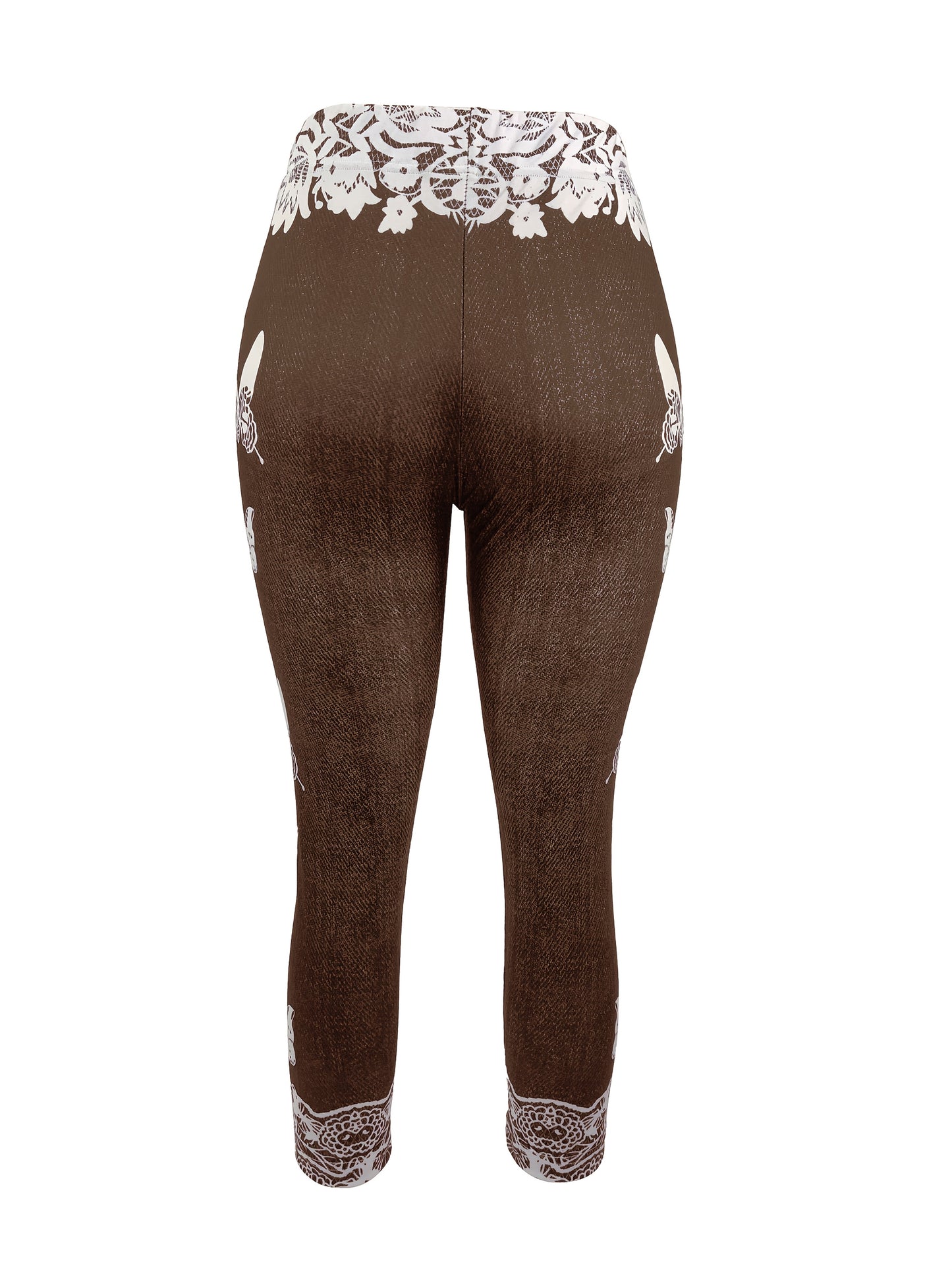 European And American Women'S Pants, Fashionable And Casual, Randomly Printed, Women'S Leggings, Cropped Pants, Tight Fitting