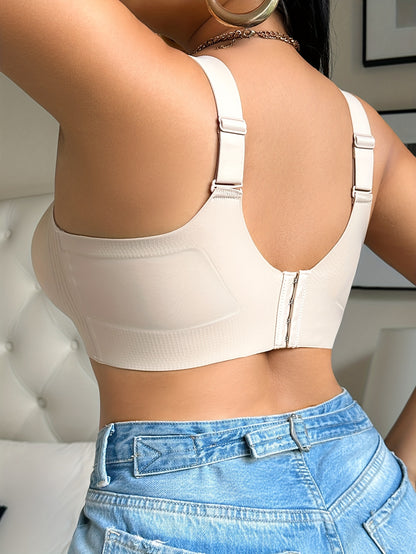 Bras for Women Supportive Wireless Push Up Bra Full Coverage No Underwire Seamless Plus Size for Older Women