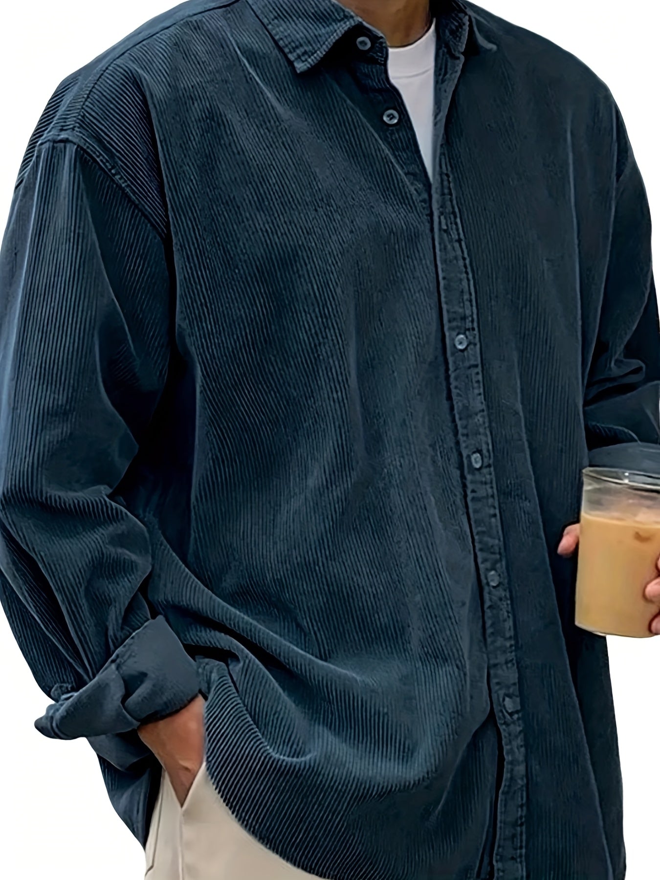 Men's Black Long-Sleeve Shirt - product view 25