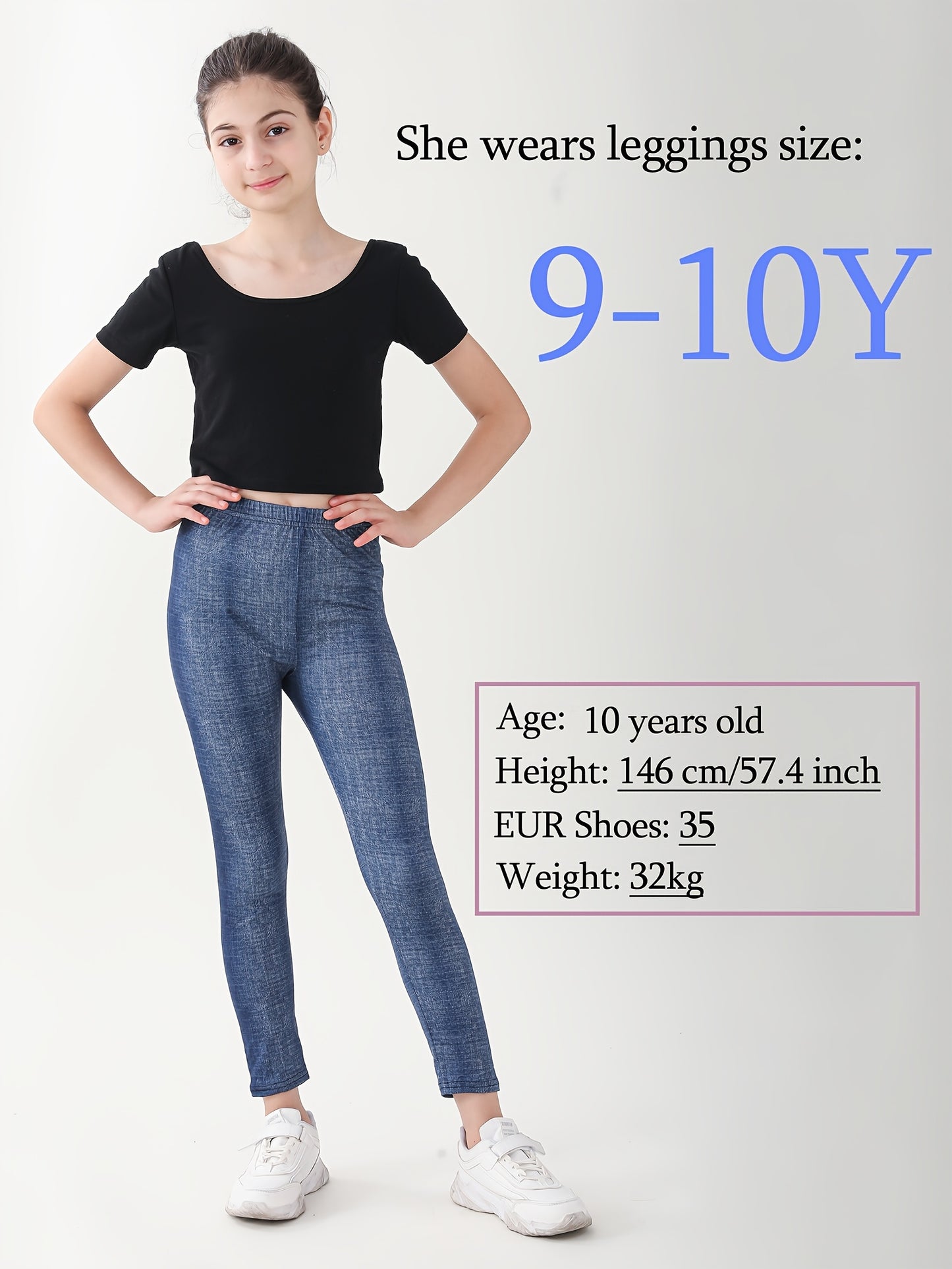 Random 6pcs Set Of Tights for Girls, Super Stretchy And Soft, Suitable for Spring And Autumn, Casual And Fashionable Rolled Waist Tights, Solid Color And Printed 9/10-length Pants Combination Set.