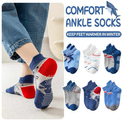 Baby Shark Grip Ankle Socks - 12-Pair Pack