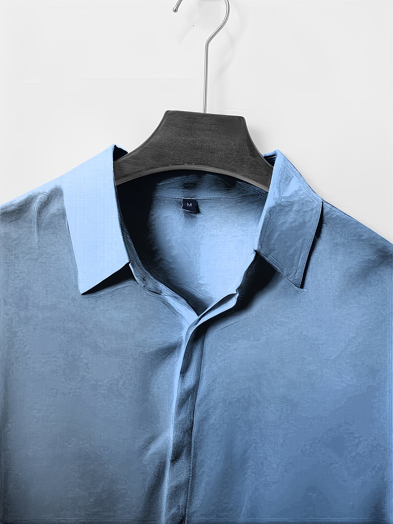 Men's Plus Size Double Placket Short Sleeve High Quality Shirt, Suitable for All Seasons, Home Short Sleeve Turn Collar Shirt, PLUS SIZE