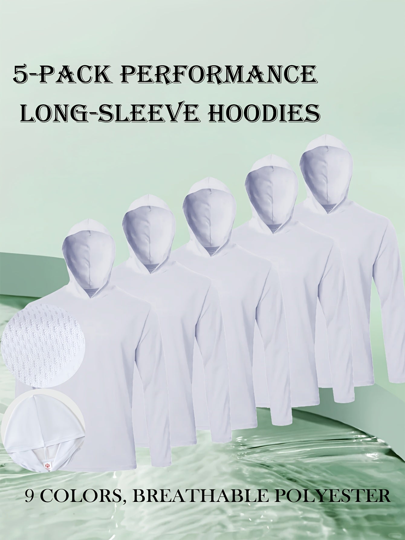 Men's 5 - Pack Performance Long - Sleeve Hoodies