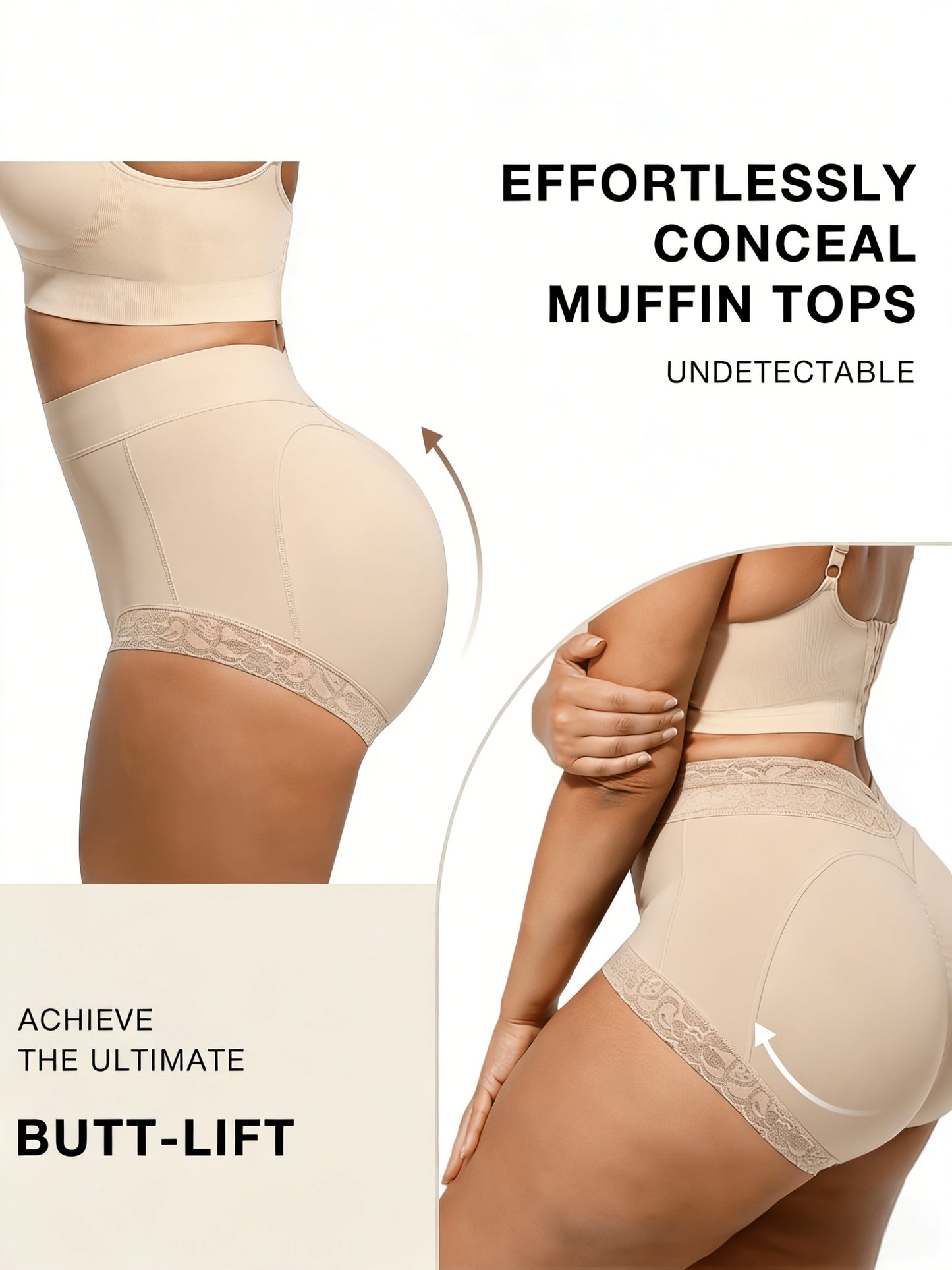 1pc High-waisted Shaping Thong With Seamless Construction, Machine Washable, Non-rolling And Non-slip Cuffs