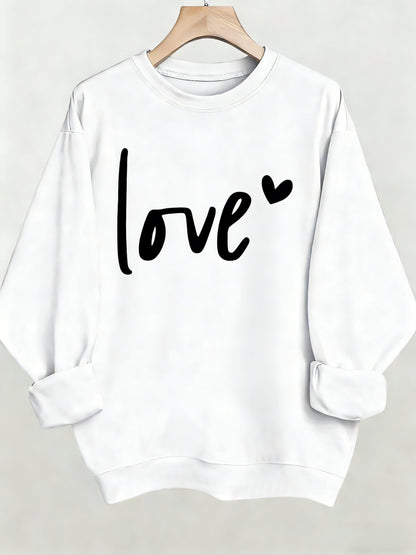 Women'S Casual Fashion Sweatshirt, Suitable for Autumn And Winter, Comfortable And Soft, Letter Pattern