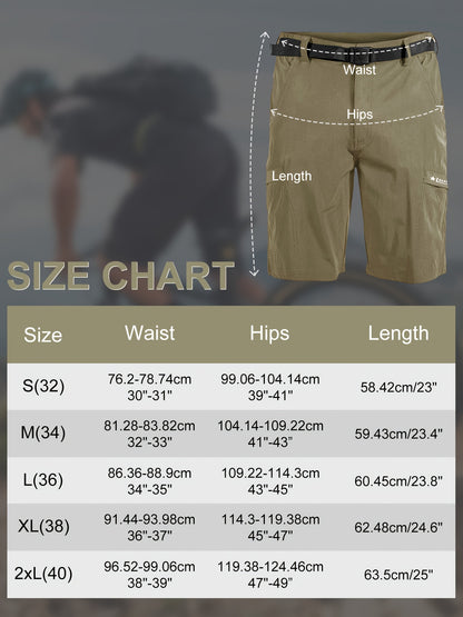 Men's Green+Blue+Khaki Cargo Shorts - product view 17