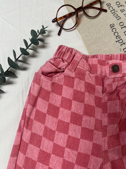 2024 Autumn Winter New Collection Boys And Girls Korean Easy Japanese Trendy Fashion Plaid Long Pant, for Outdoor