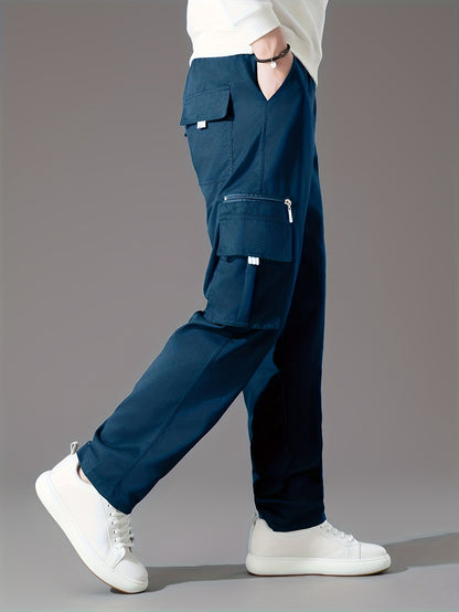 3pcs Men's Fashion Cargo Pants Casual Daily Outdoor Travel Multi-pocket Cargo Pants