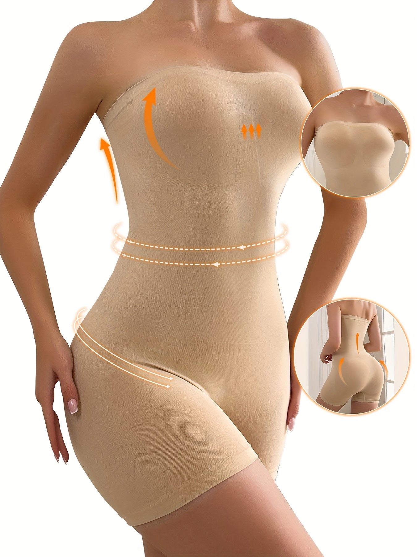 Seamless Bodysuit for Women Designed to Shape The Body And Control The Tummy, Perfect for Wearing Under Dresses